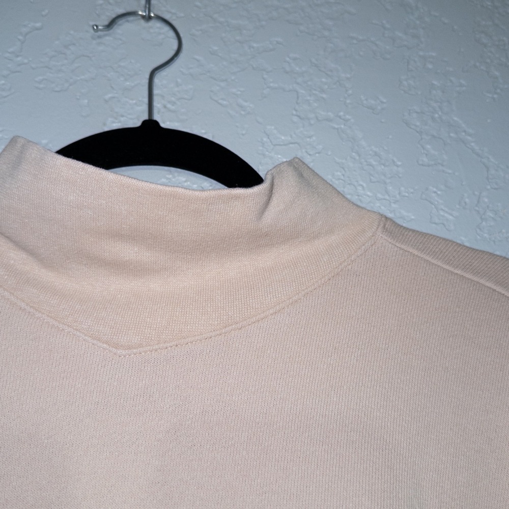 Madewell Avalon Pink Hemp-Cotton Mockneck Sweatshirt Size Medium - Picture 7 of 9